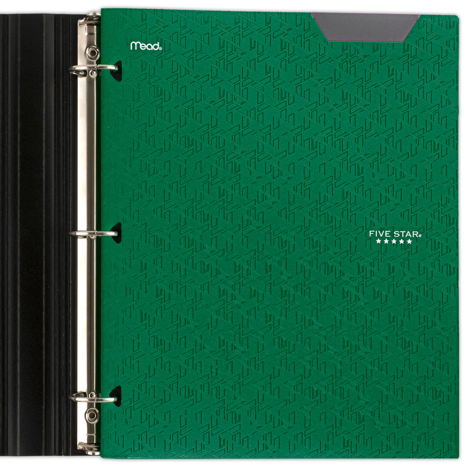 Five Star Stay-Put 2-Pocket Plastic Folder: 9 in. x 11 in. (Green)