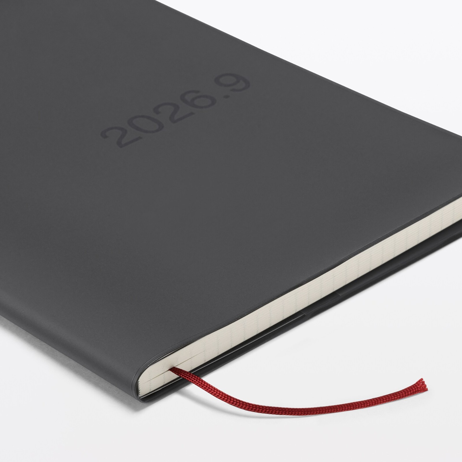 Muji 2026 August Start Monthly Weekly Planner Dark-Grey A6/B6/A5/B5
