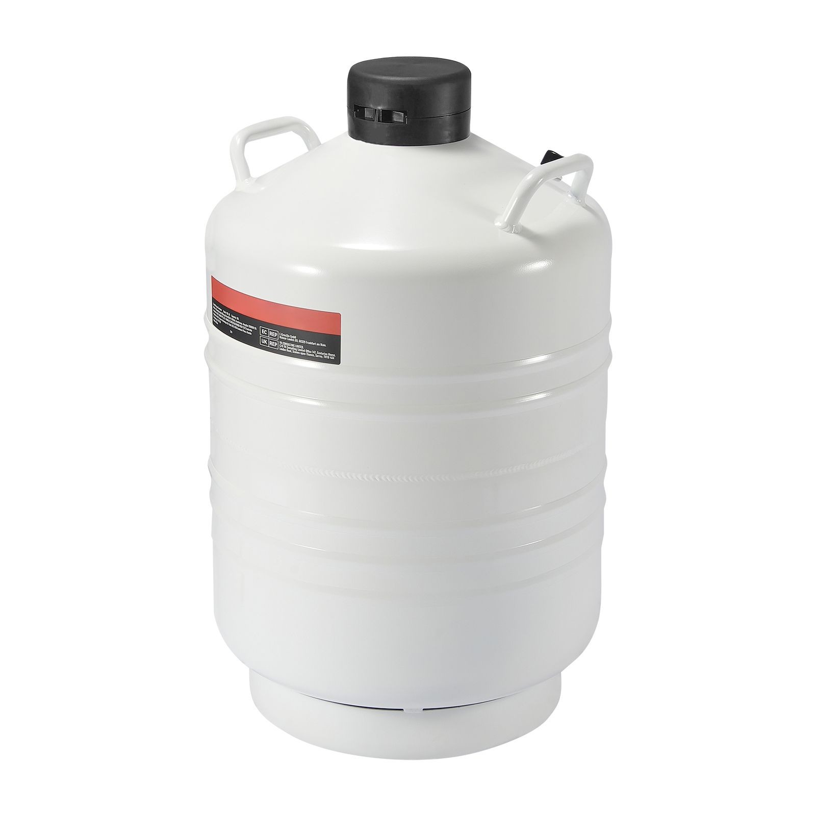 30L Vacuum Insulated Aluminum LN2 Dewar w/6 Canisters & Carry Bag