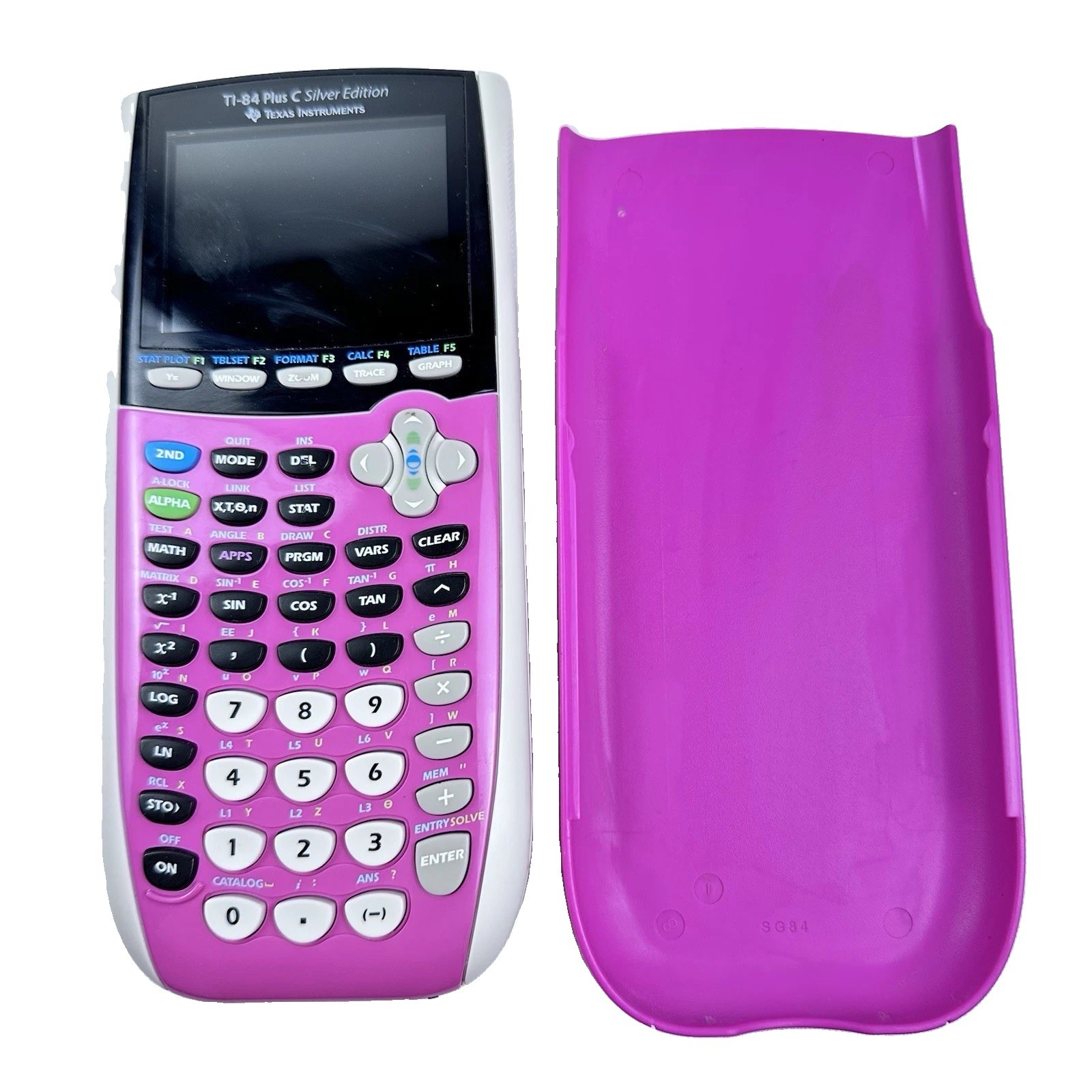 Texas Instruments Ti-84 Plus C Silver Edition Graphing Calculator Pink Works