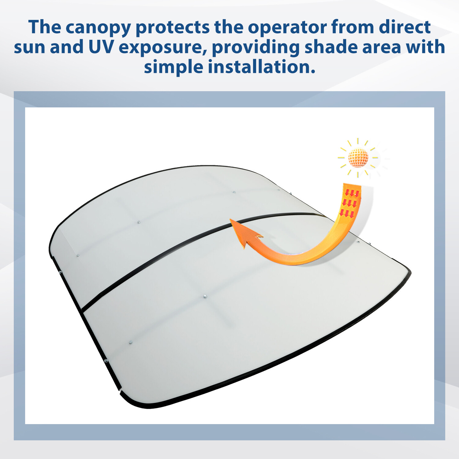 White Tuff Top Tractor Canopy 48″ X 52″ For 2″ x 2″ or 2″ x 3″ ROPS