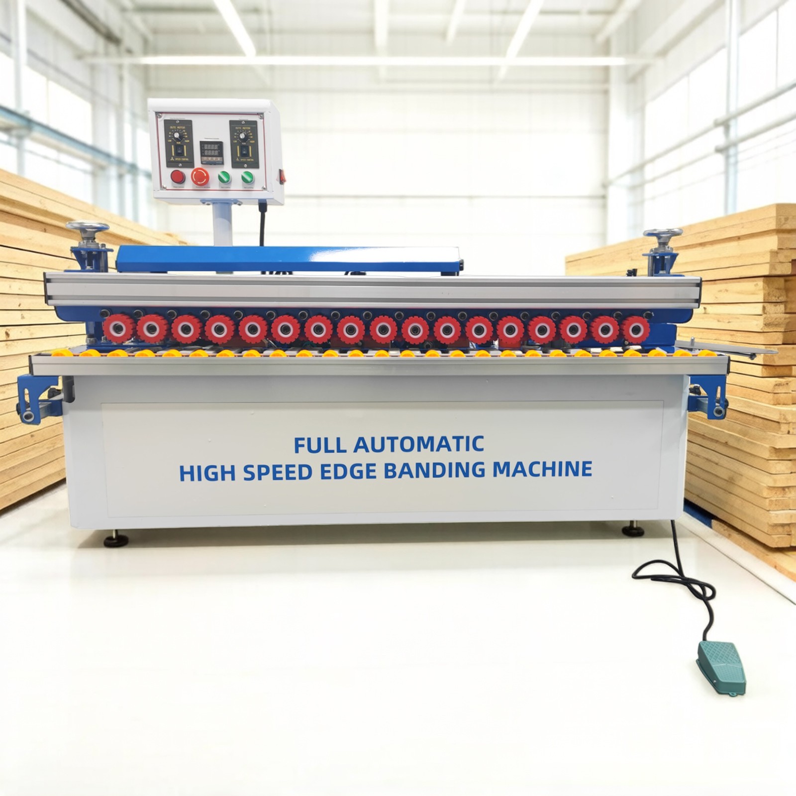 Electric Automatic Straight Curved Line Edge Bander Automatic Tape Breaking 110V
