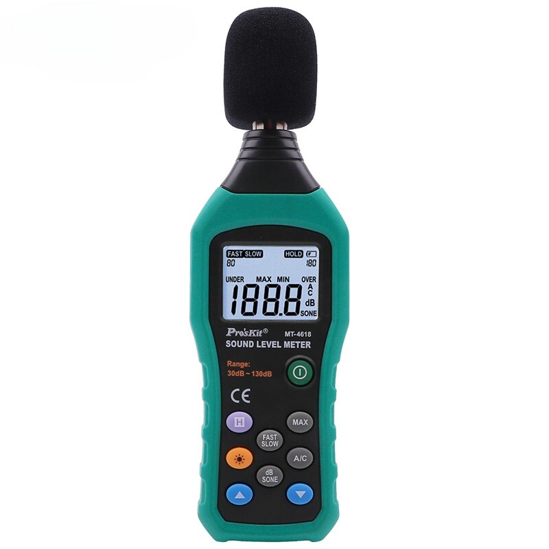 Precision Noise Tester, Automatic Large Range Backlit LCD Digital Display