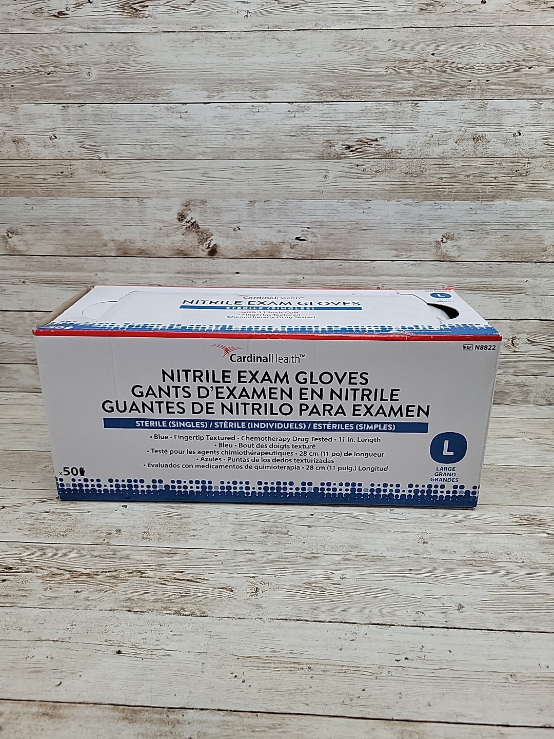 Sterile Nitrile Exam Gloves Cardinal Health *50 Singles* Size: LARGE *Exp 10/26*