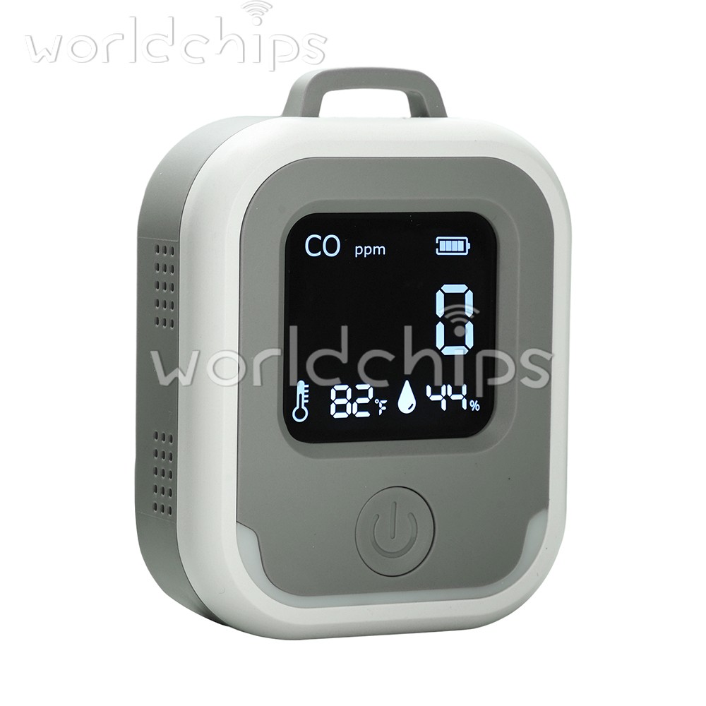 Air Quality Monitor 3-in-1 Carbon Monoxide Detector Temperature Humidity Alarm