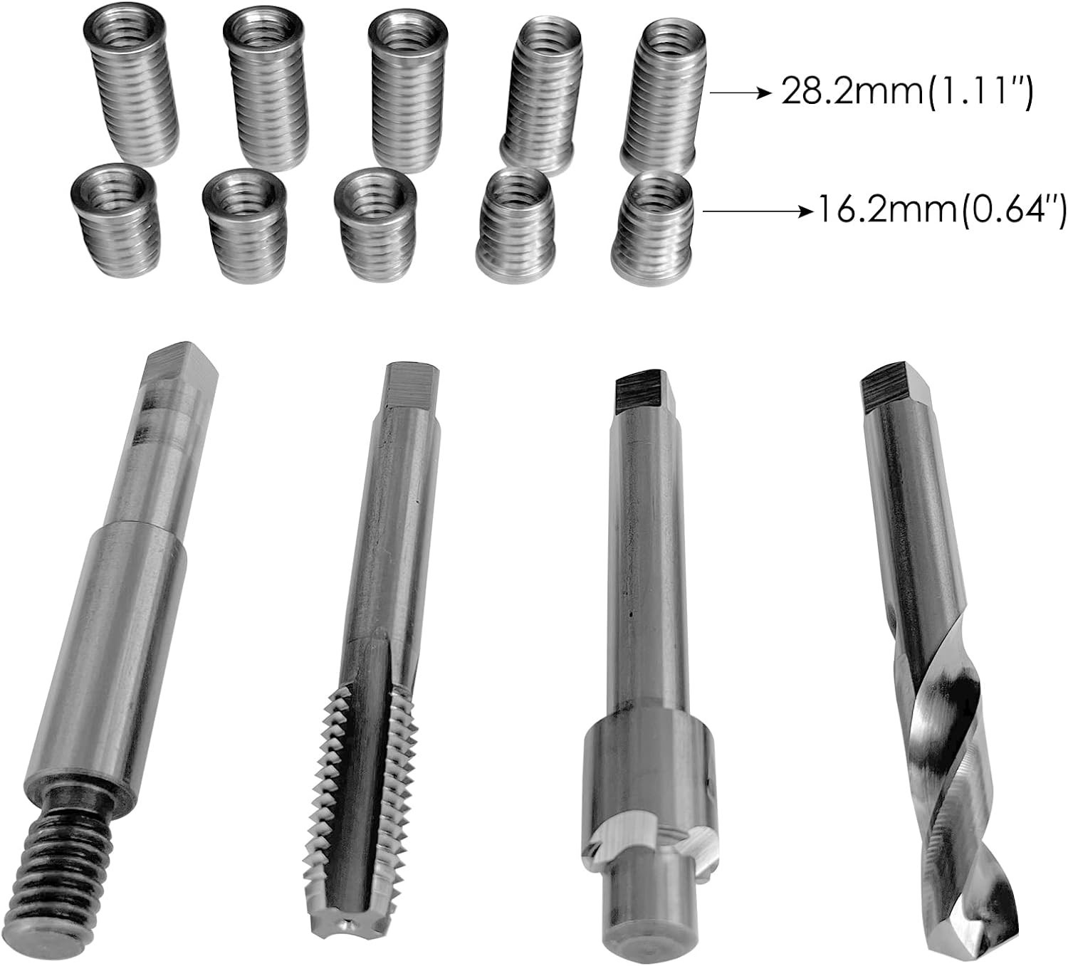 M11X2.0 Two Sizes Thread Repair Kit (Including 5 Inserts 16.2Mm Length,5 Inserts