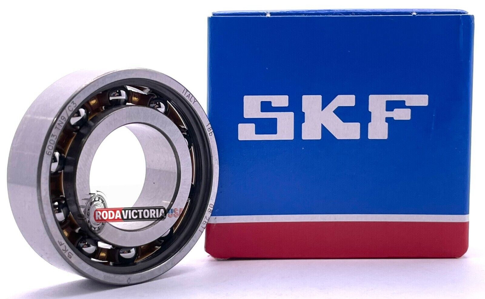 SKF 6003 TN9C3 DEEP GROOVE BALL BEARING, OPEN TYPE, NO SEALS 17x35x10mm