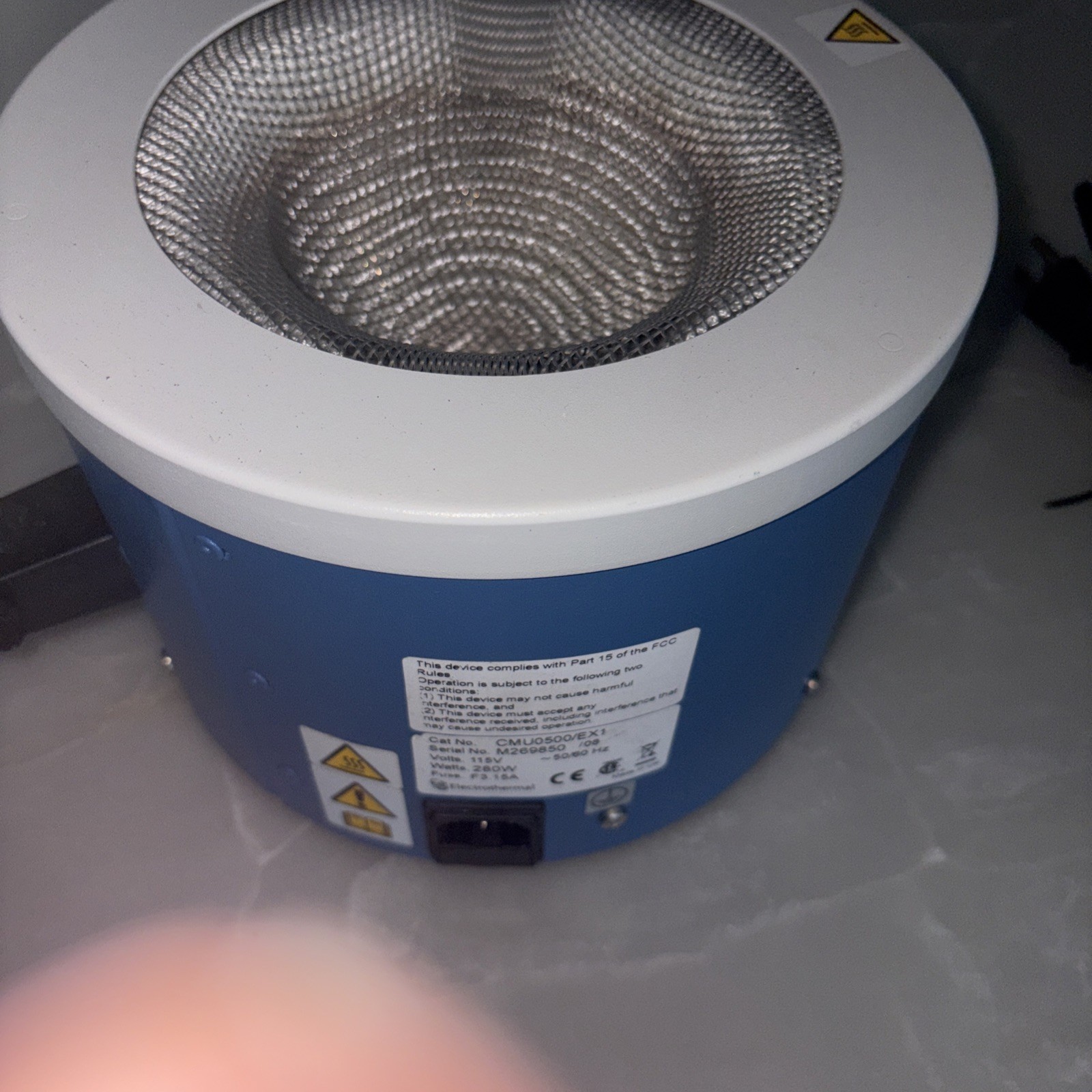 Thermo Scientific 500ml Flask Electrothermal Heating Mantle CMU0500/EX1 280 Watt