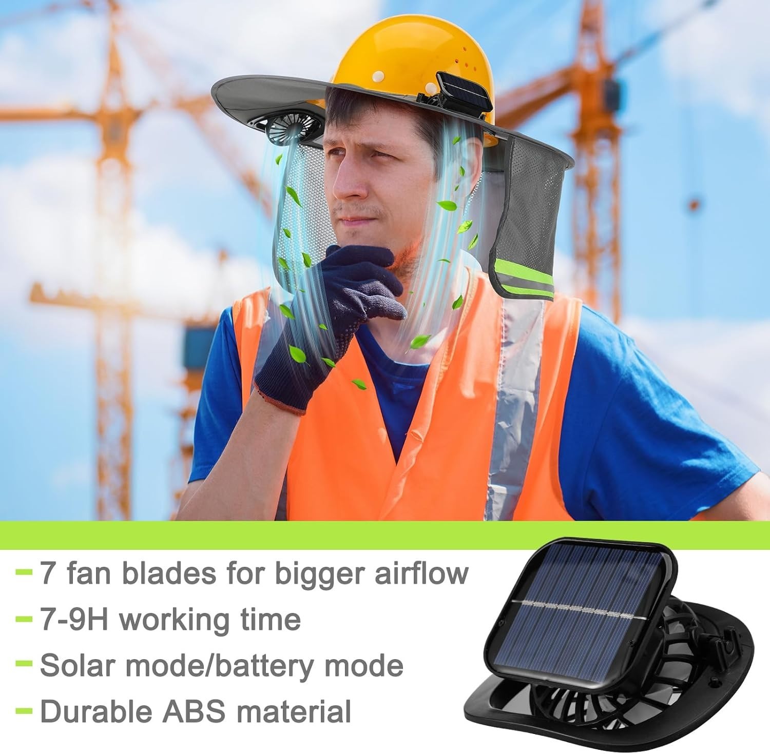 Ventilated Hard Hat Neck Shield with Quick Dry Neck Gaiter for Construction