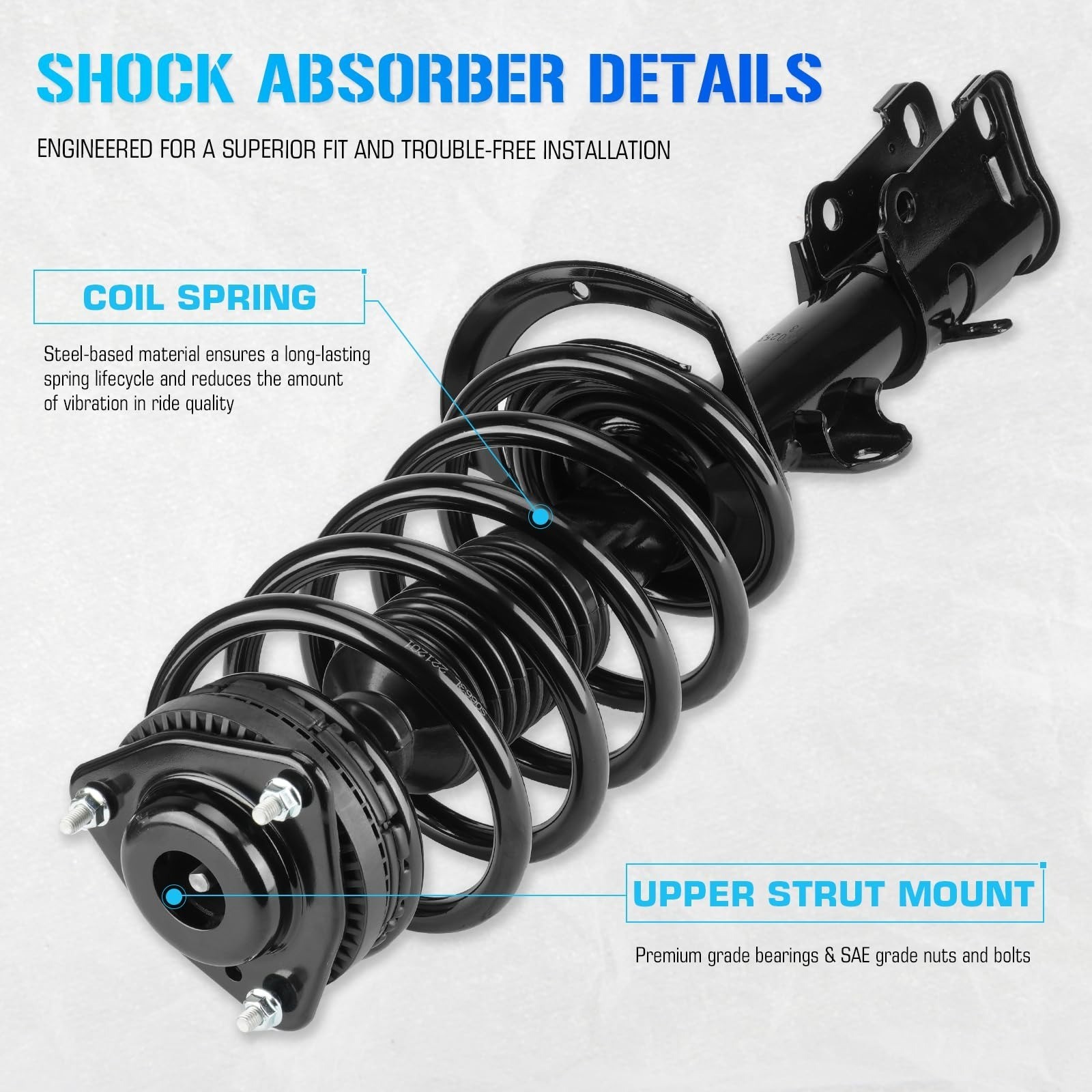 Front Strut Assemblies Coil Springs Chrysler Town & Country Dodge Grand Caravan