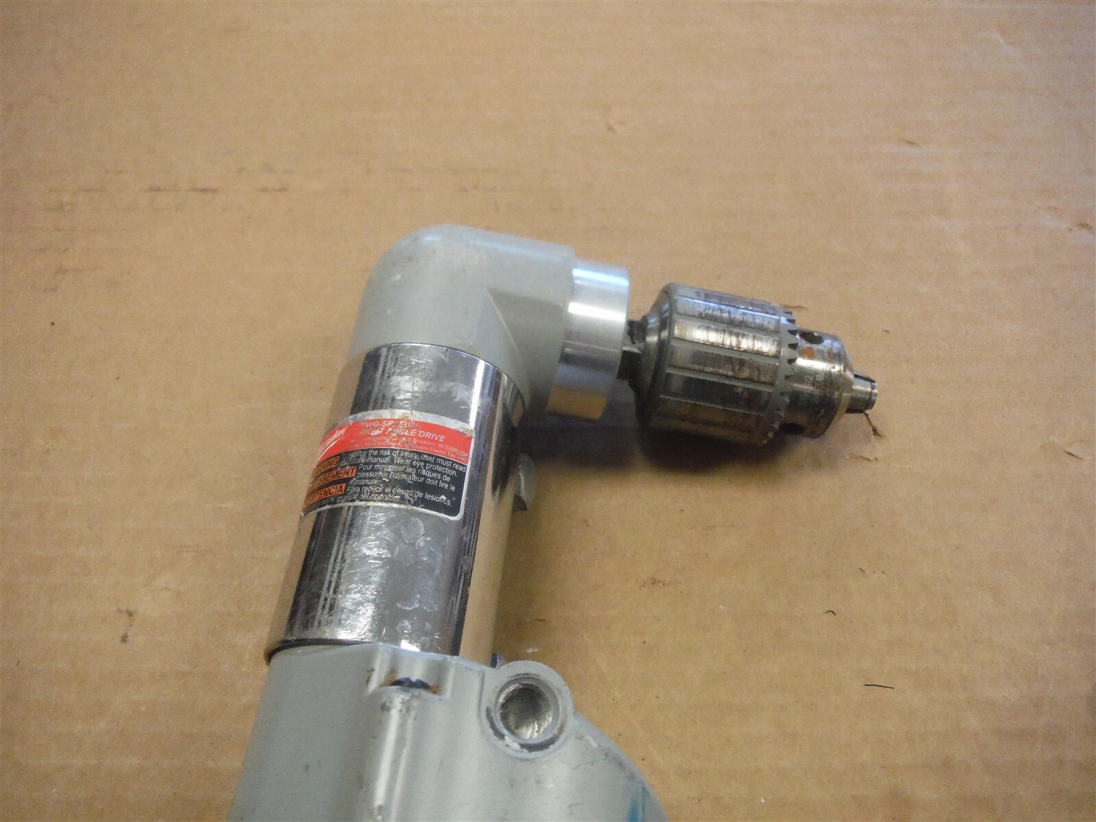 Milwaukee 1107-1 right angle 1/2″ drill with new chuck key Runs great *FC10