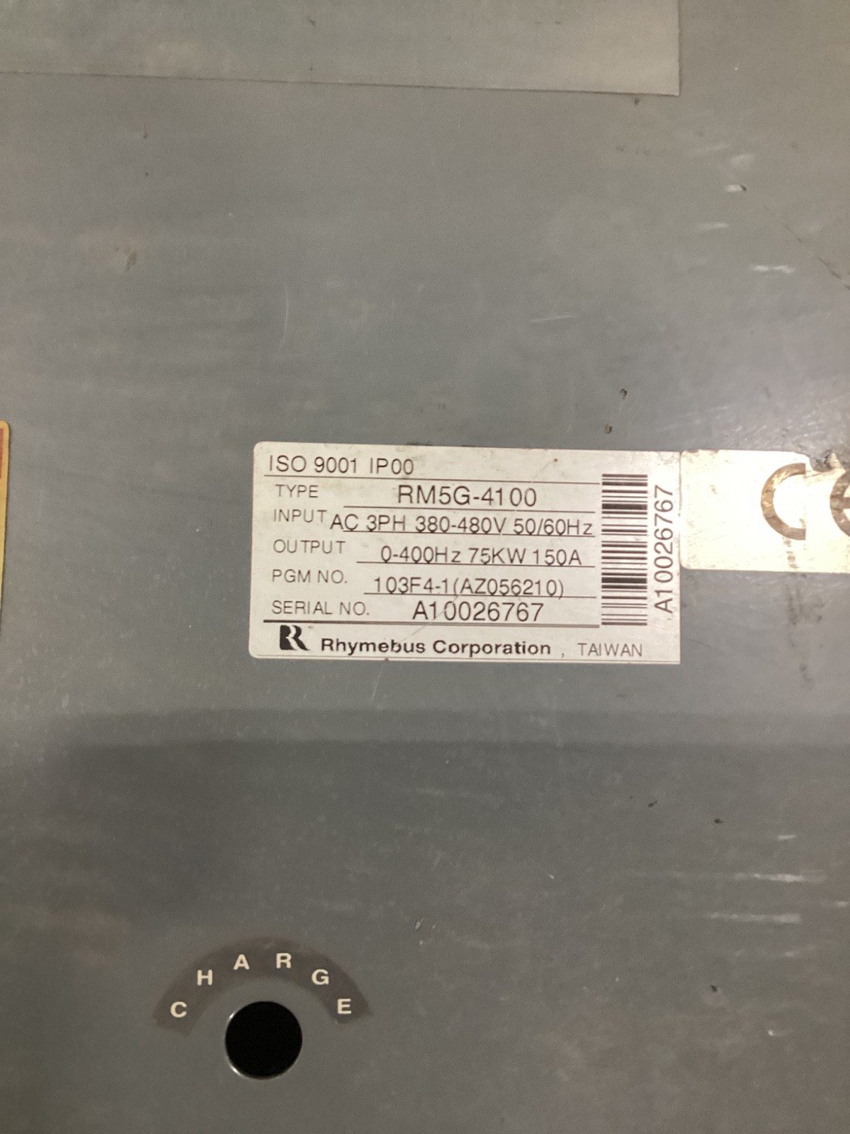RM5G-4100 AC Motor Controller ISO 9001 IP00 Rhymebus Corp. #151JMFML*SIJ116