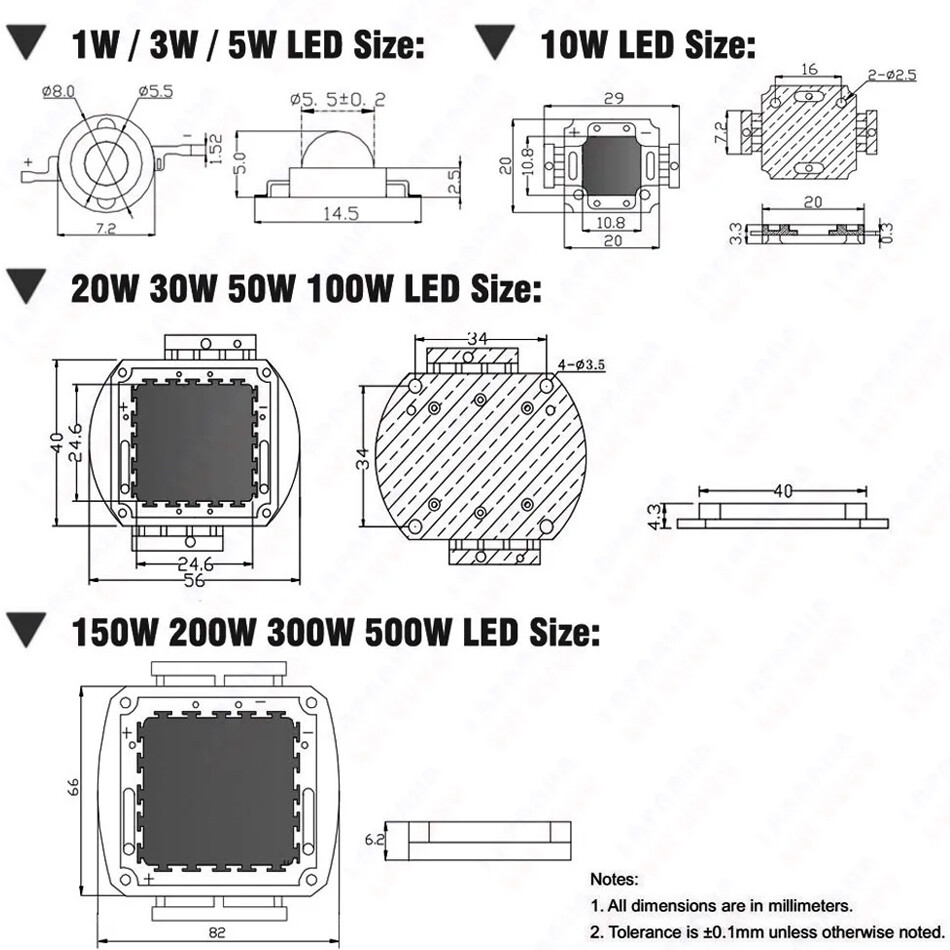 Yellow Orange High Power LED Bead Amber 3W 5W 10W 100W 595nm Emitter light Chip