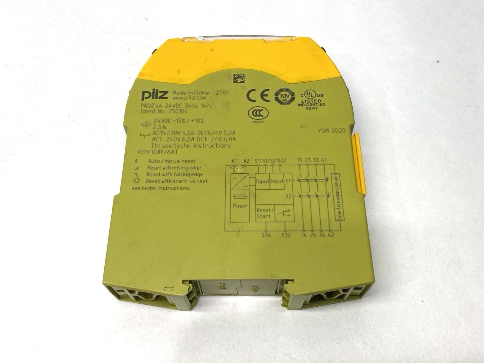 Pilz PNOZ s4 24VDC 3n/o 1n/c Safety Relay 750104 DAMAGED DIN LATCH