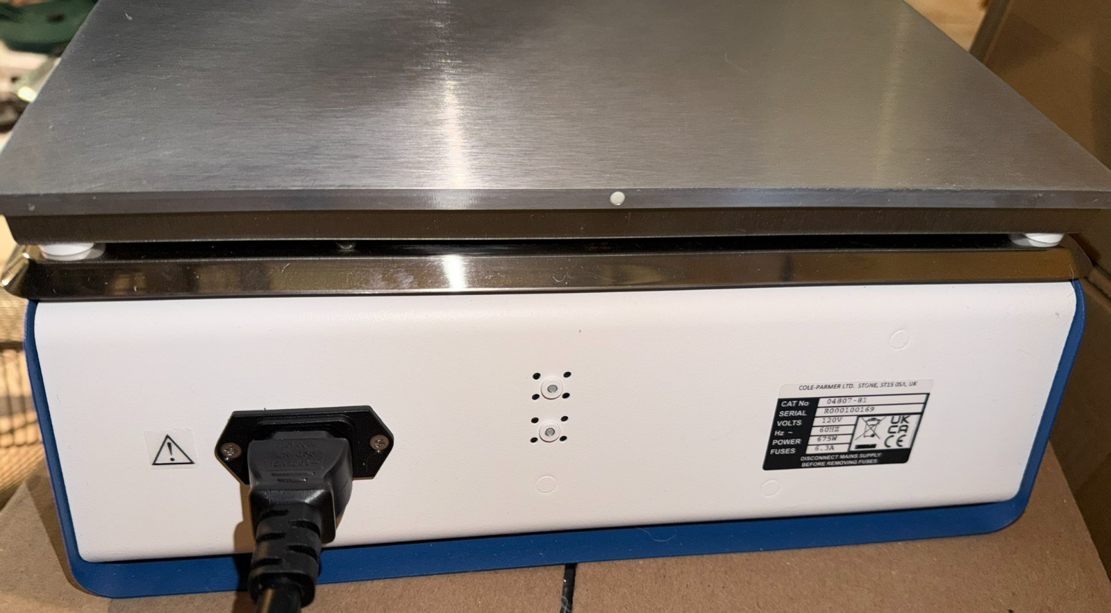 Cole-Parmer HP-200D-L-S-120 Digital Hot Plate 12″x12″ Metal 120V 04807-81 WORKS