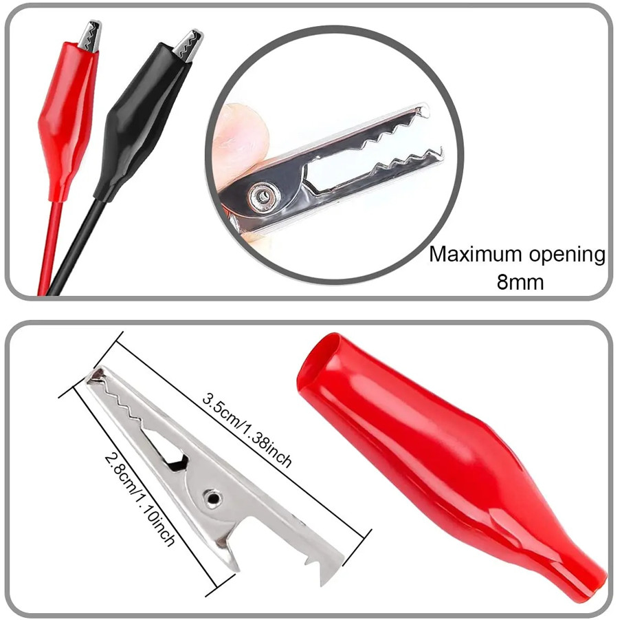 1pc USB to Alligator Clip Test Lead Cable Copper Power Connector – NEW