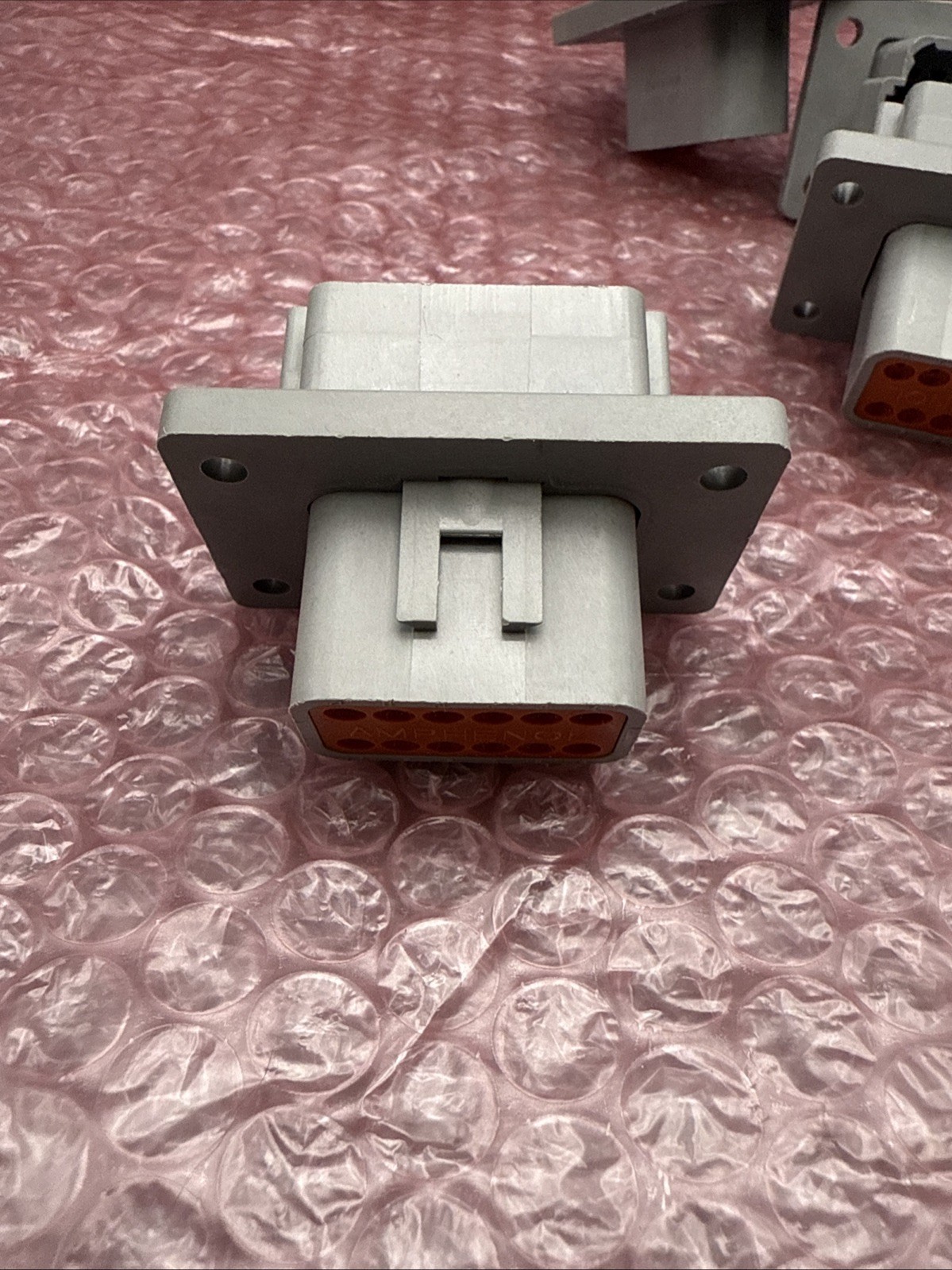 Pack of 5 Amphenol AT04-12PA-L012 DT 12 Way Gray Receptacle Connector w/ Flange