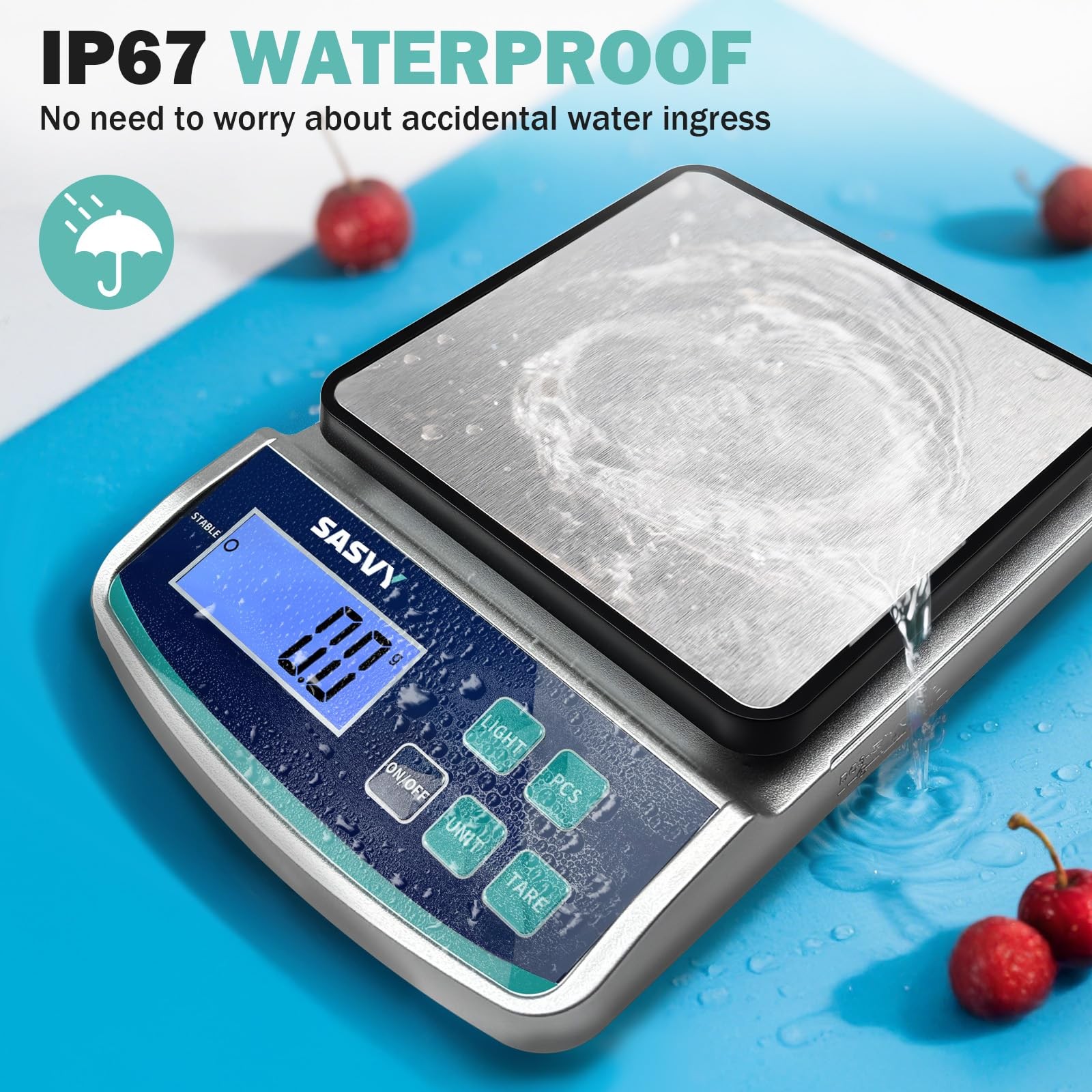 Digital Lab Scale 5000g x 0.1g oz/lb/g/kg Precision Electronic Scientific Sca…