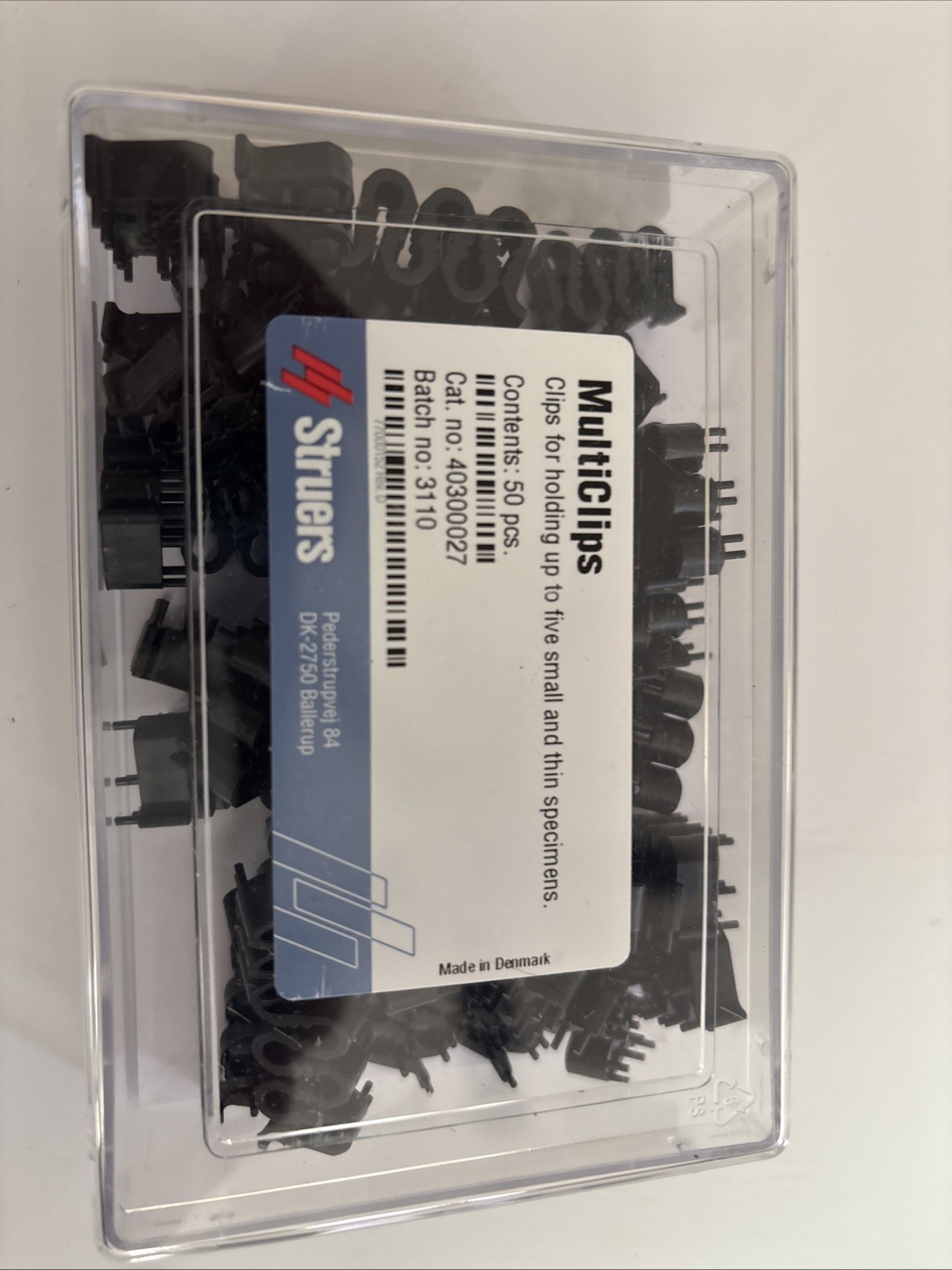 Struers Multiclips 50 PCS Cat No 40300027 New In Package Made In Denmark