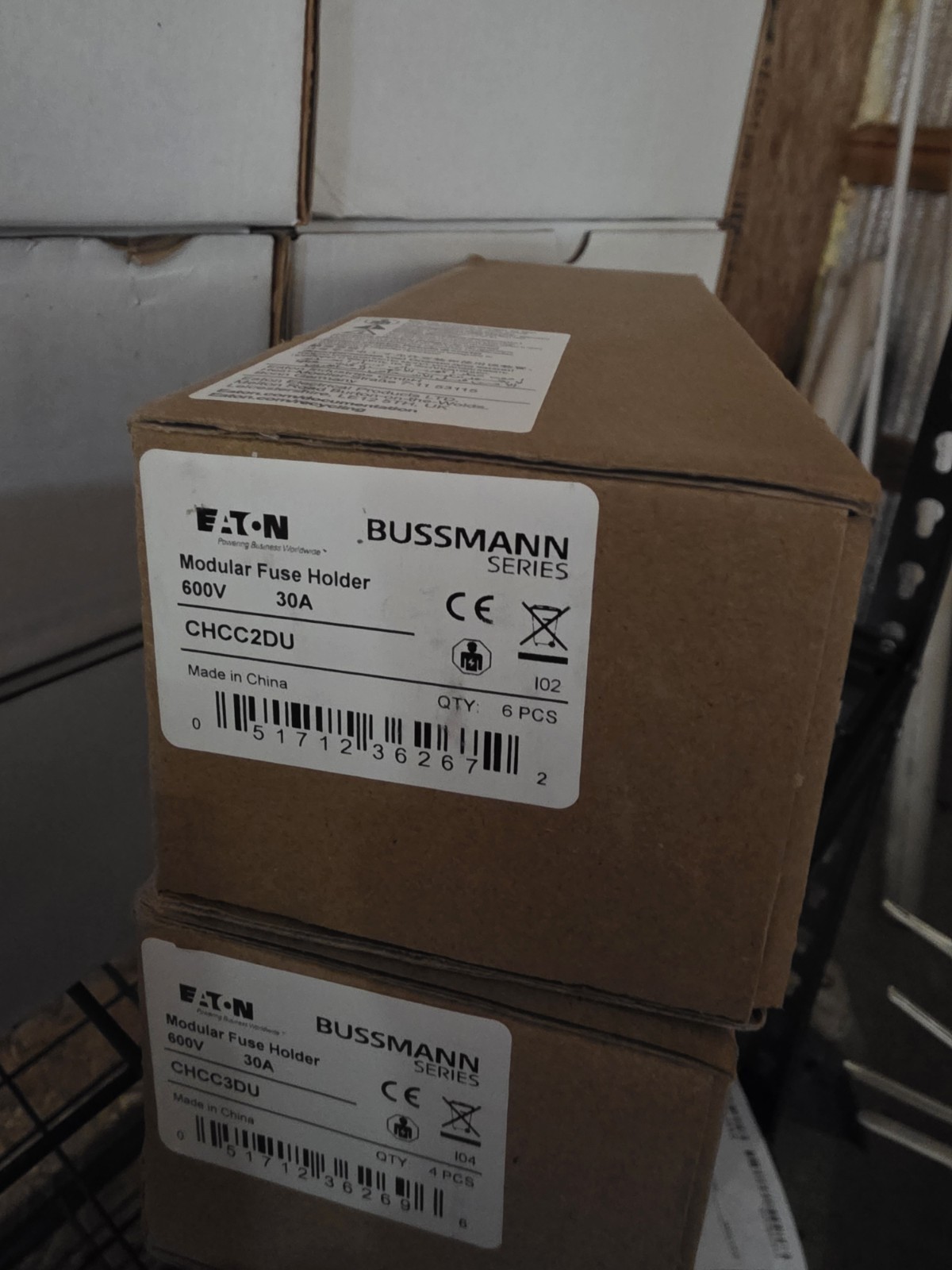 Eaton Bussmann Chcc2du Finger Safe Fuse Block, Cc Ul Class, 600V Ac/Dc Volt