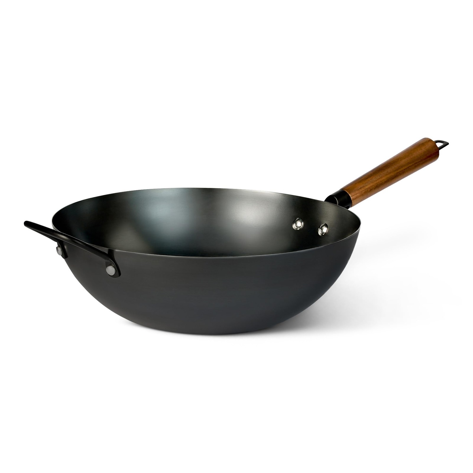 Retailer Basics Carbon Steel Pre-Seasoned Wok All Cooktop Friendly 12.6 In.