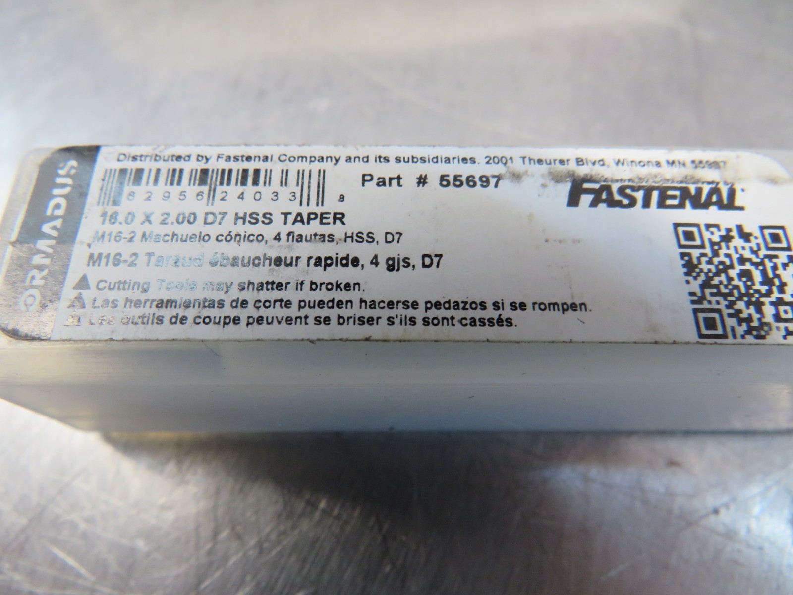 Fastenal 55697 16.0 x 2.00 D7 HSS Taper (Lot of 2)