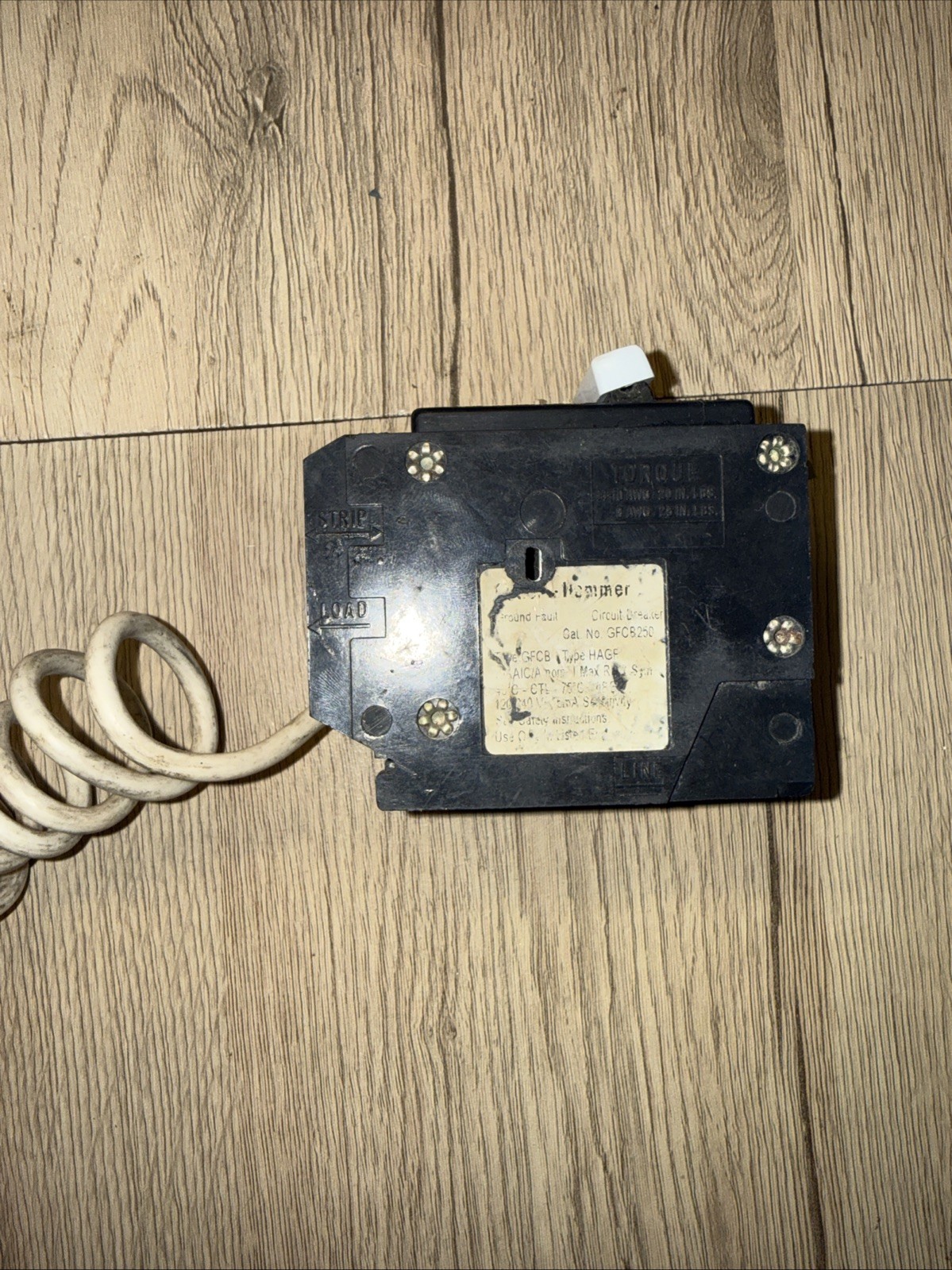 GE THQL2150GFT 50 Amp 240v Ground Fault Circuit Breaker CHIPPED