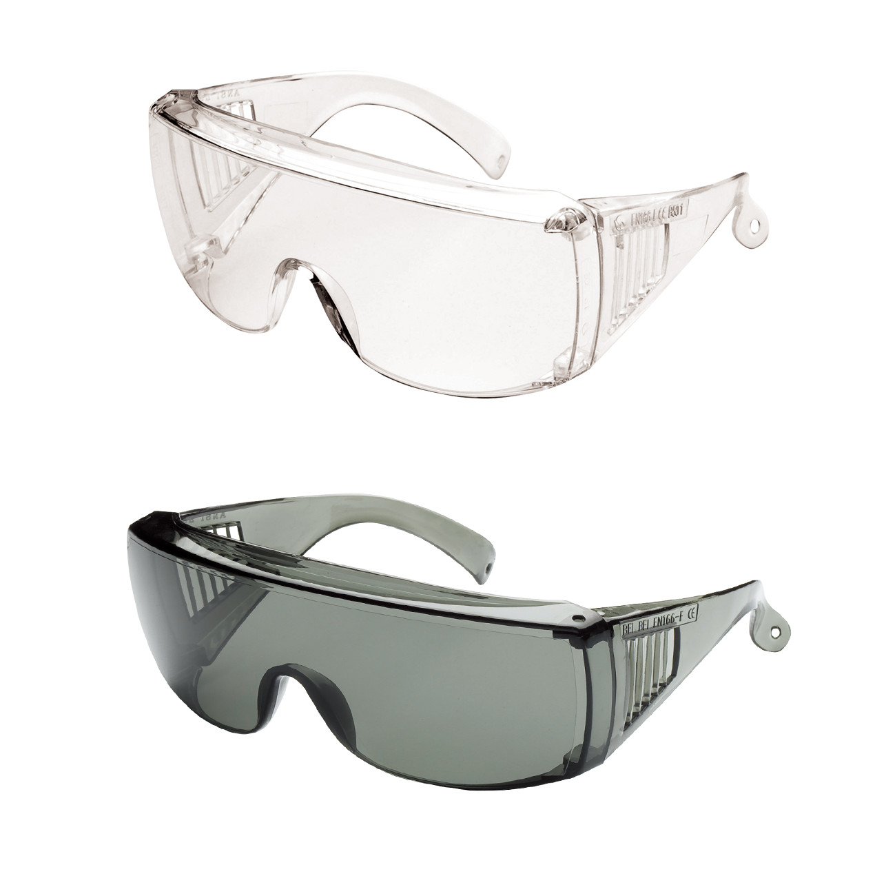 Protective Safety Glasses Clear Gray Safety Wide Vision Visitor Over Spectacle