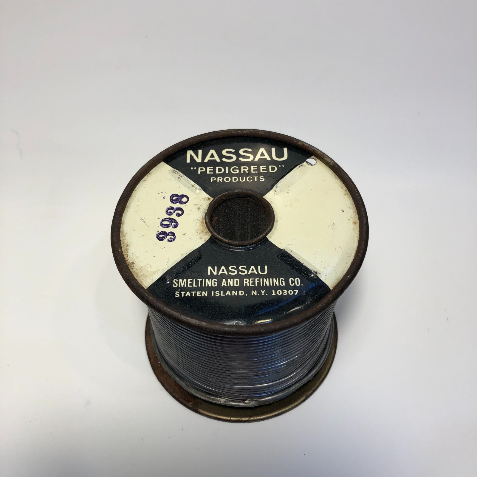 4lb 10oz Spool Nassau Western Electric Solder AT 7076 Pure Rosin Water White