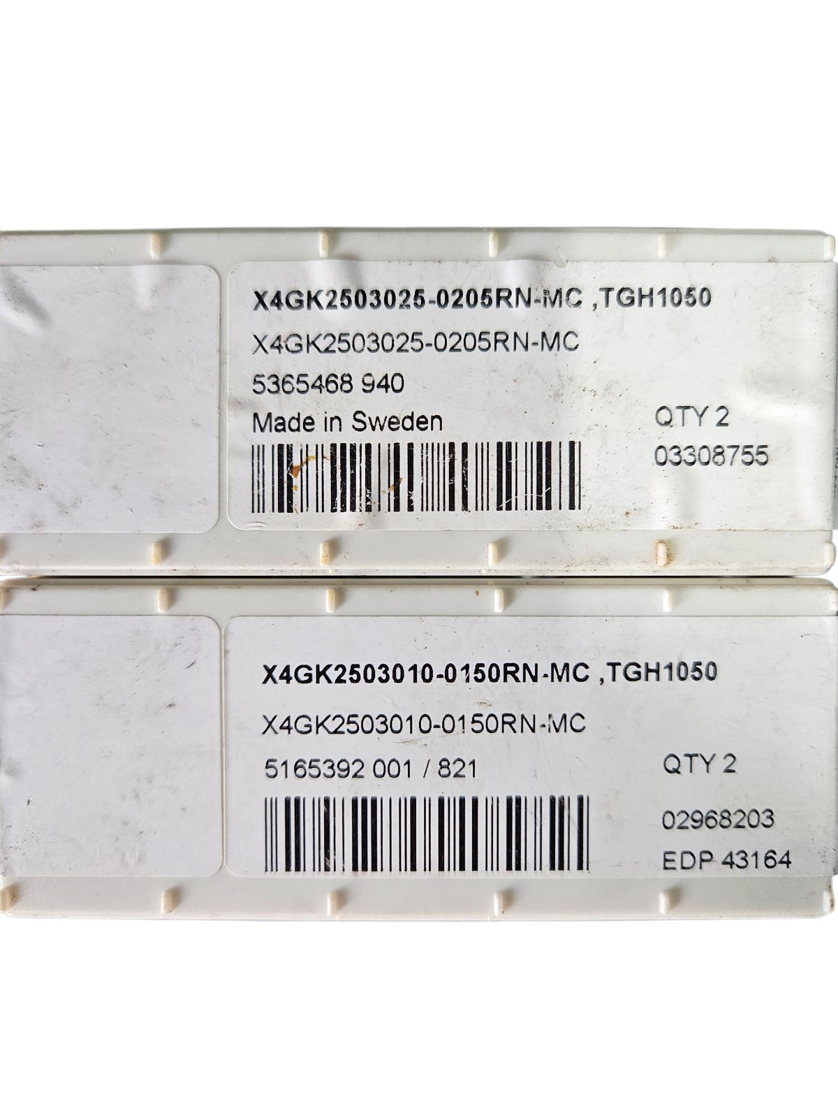 SECO X4GK2503010-0150RN-MC TGH1050 Cut Off Insert 1.5mm 2mm 2.05mm 3pcs