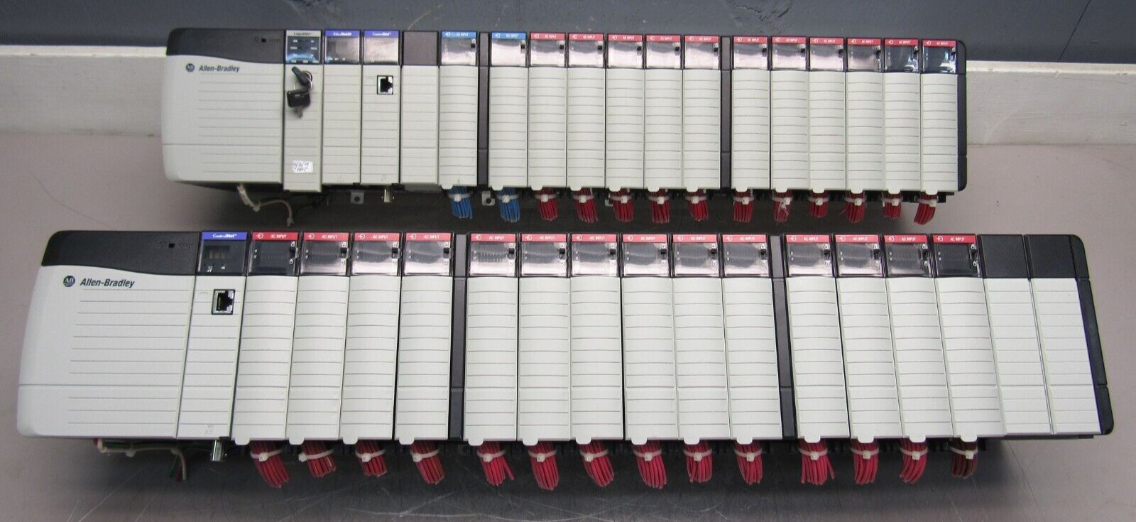 ALLEN BRADLEY CONTROLLOGIX SYS. w/PARALLEL UNIT 1756-L61 w/30QTY I/O MODULES XLN