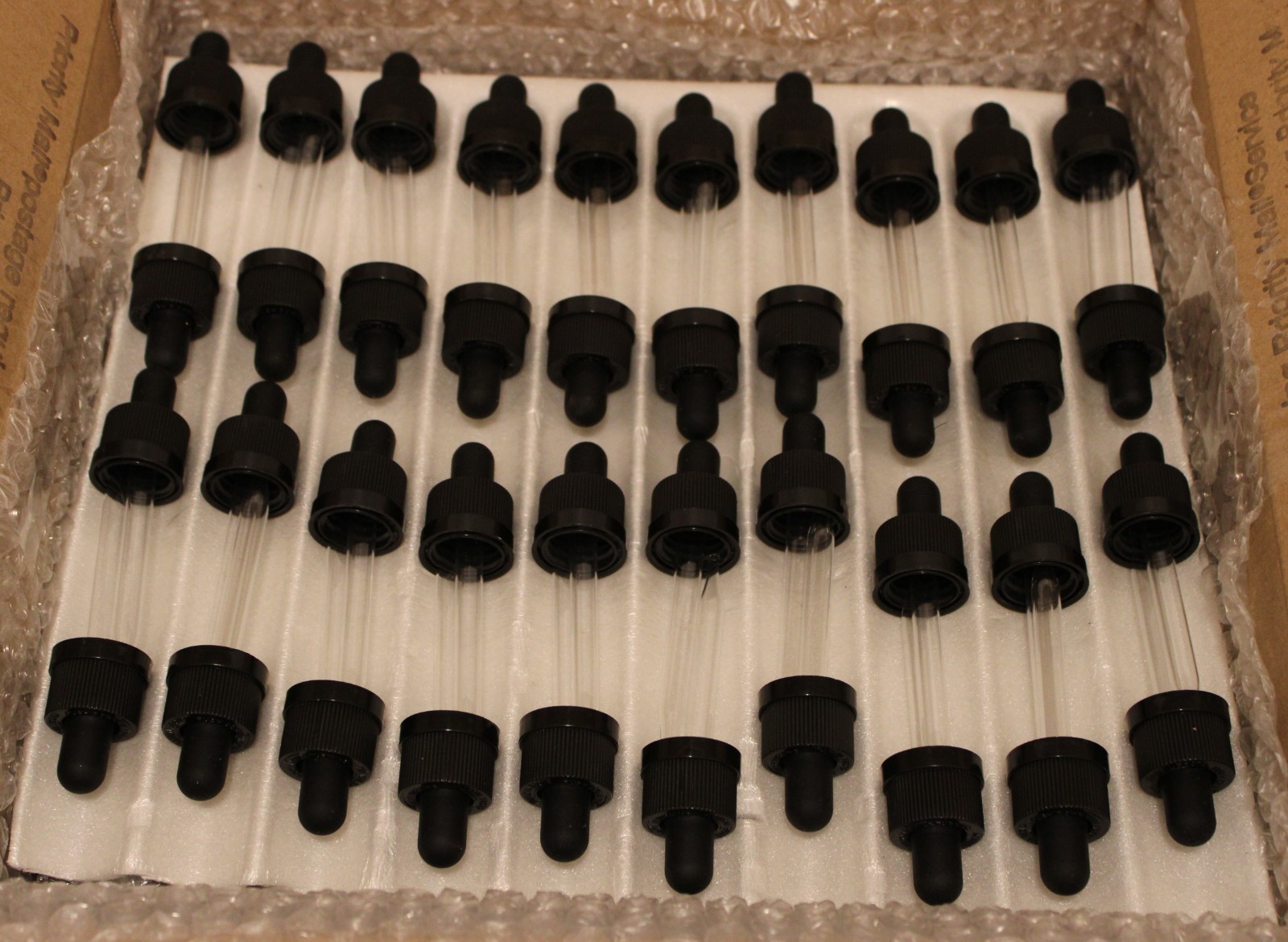 30 ml Tincture Bottles with Childproof Glass Dropper Cap, Lot of 100 bottle/caps