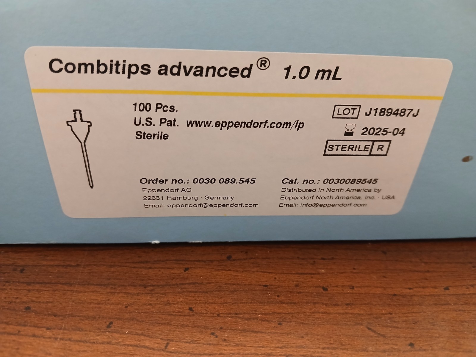 EPPENDORF 0030 089.545 COMBITIPS ADVANCED 1.0 mL 100 PCS New Epr. 04-2025