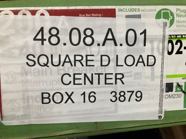 Square D Load Center HOM4080M200PQCVP Homeline 200 Amp 40 Space 80 Circuit Main
