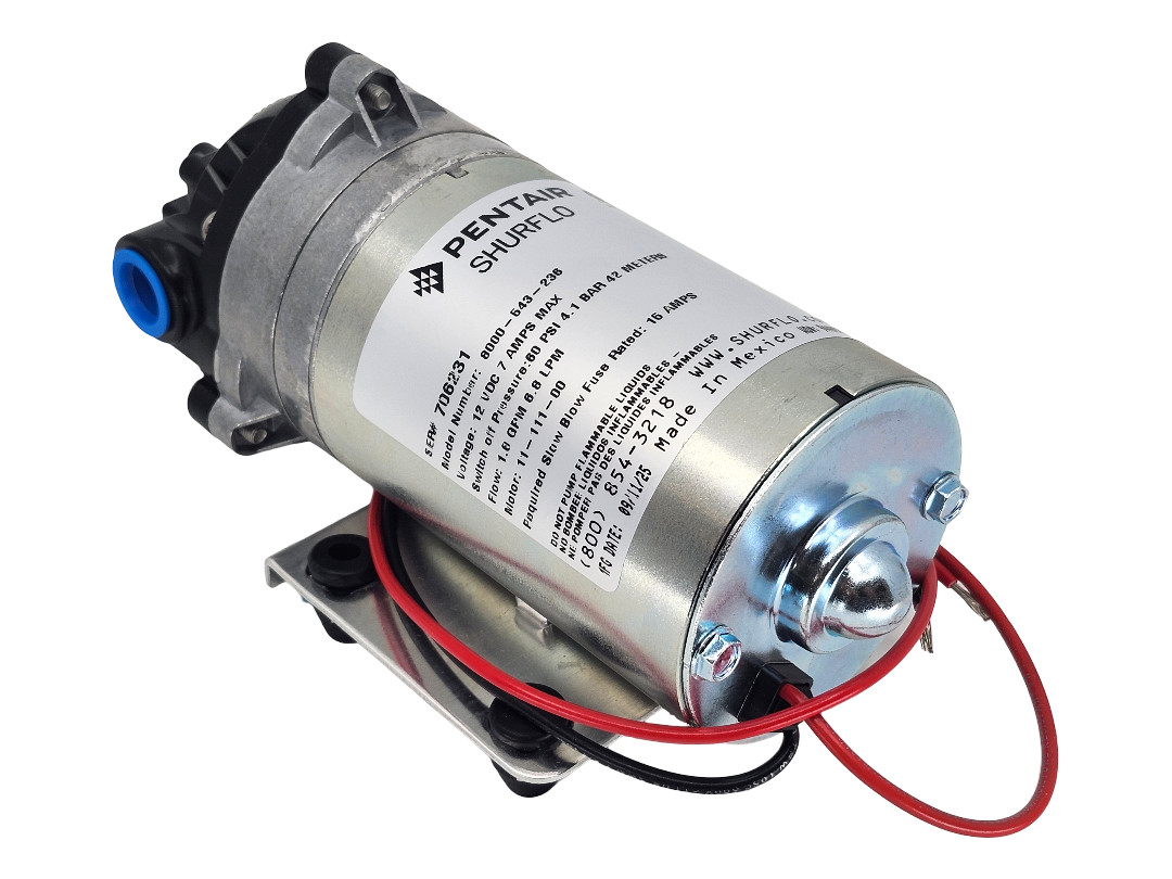 8000-543-236 Shurflo 1.8 GPM Diaphragm Pump with Automatic Switch – 12 VDC