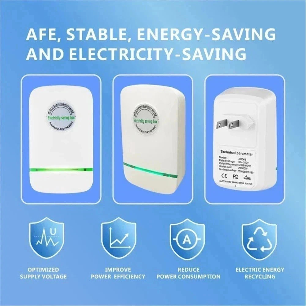 1PCS Plug-In Power Box with US Plug, Wide Voltage Range 90–250V, 2026 Design