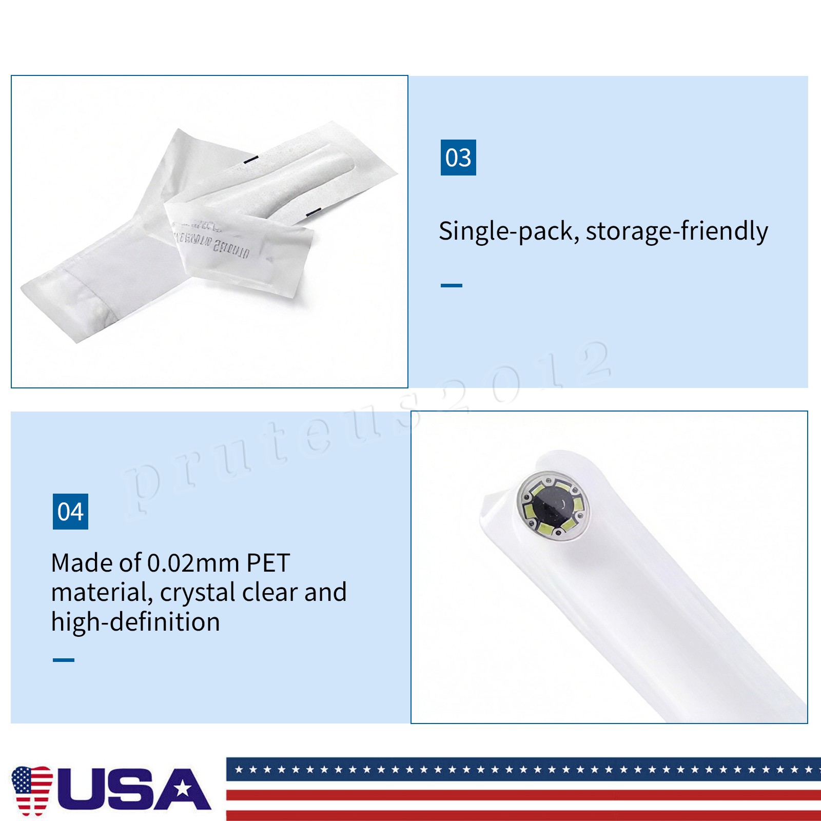 50-2500 Intraoral Camera Protective Sleeve Sheath Cover Disposable A04-6A Dental