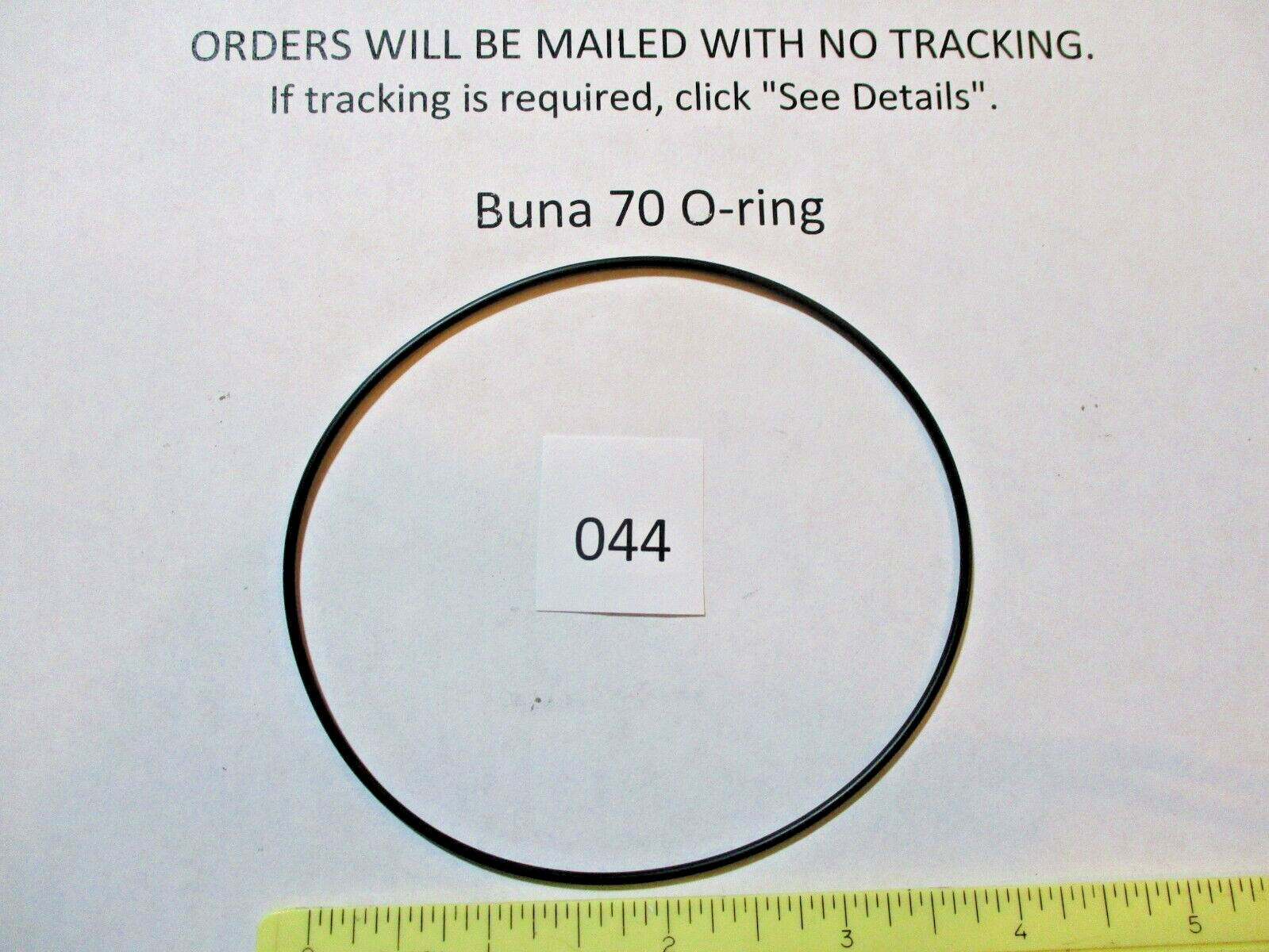 044 O-ring. 3-3/4″ ID x 3-7/8″ OD x 1/16″ thick. Buna-70. Quan 1.
