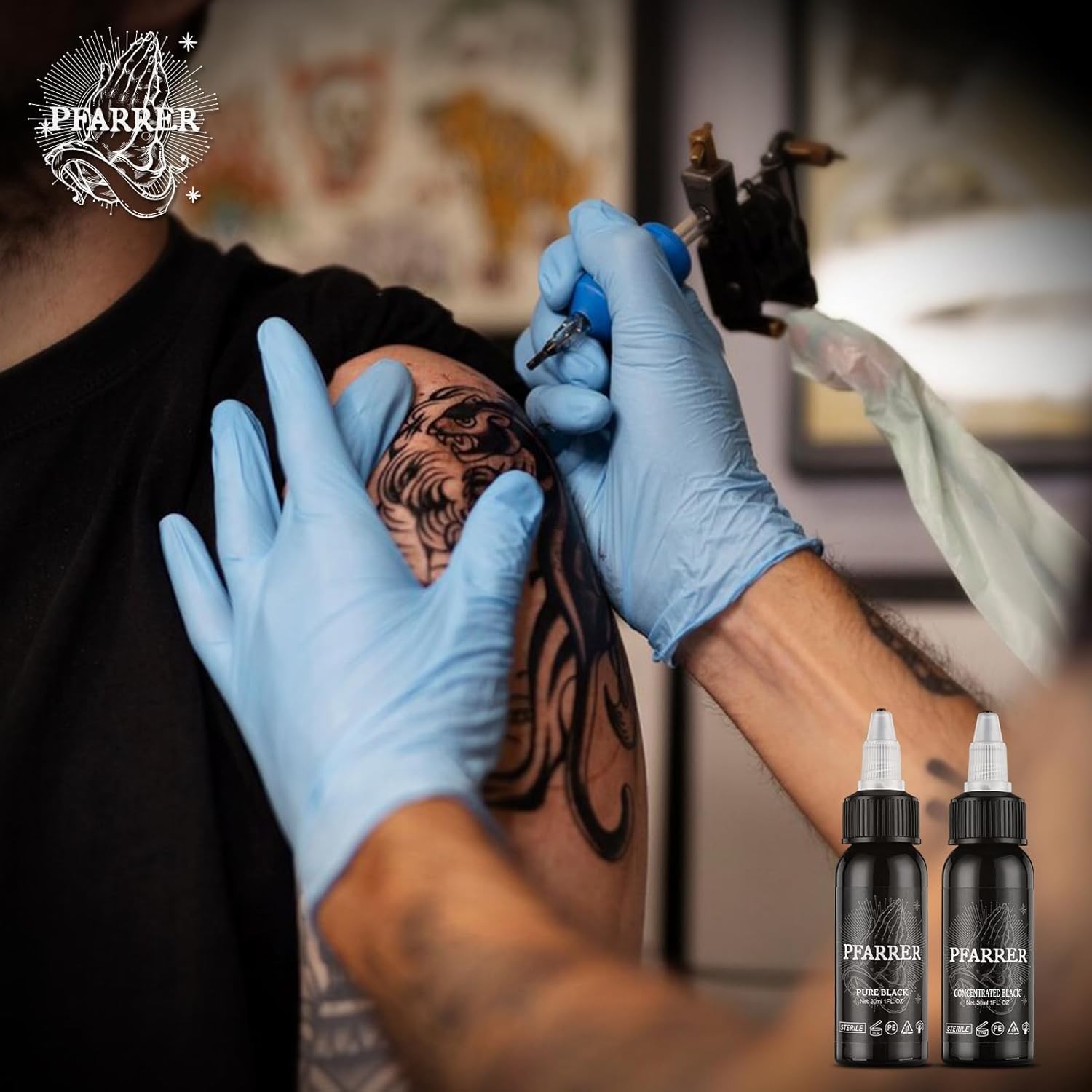 Tattoo Ink Black 1oz(30ml) Vegan-Friendly Standard Pigment Supplies