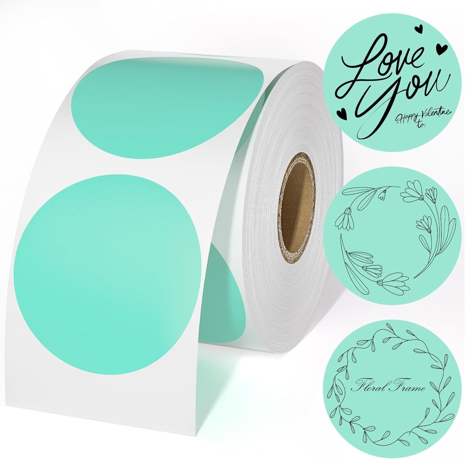 2” 50x50mm Round Thermal Label Multi-Purpose Self-Adhesive Name Tag Logo Sticker