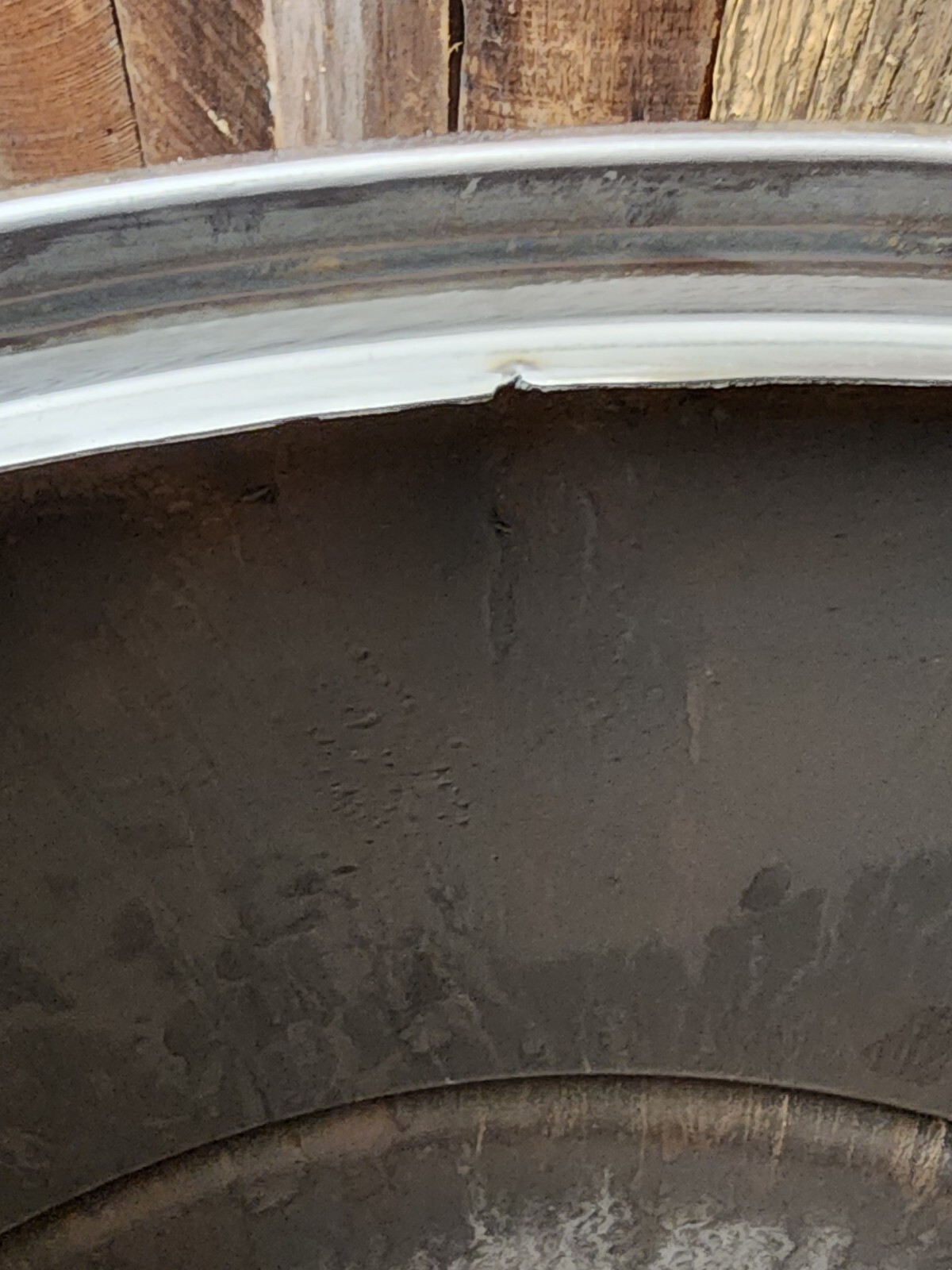 1 USED 55 Gallon Stainless Drum Barrel (Cut Out) Open Top