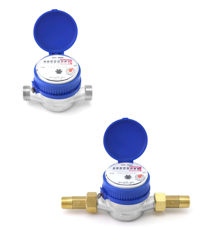 1/2″ Stainless Steel Water Flow Meter with Pulse Output for Home & Garden