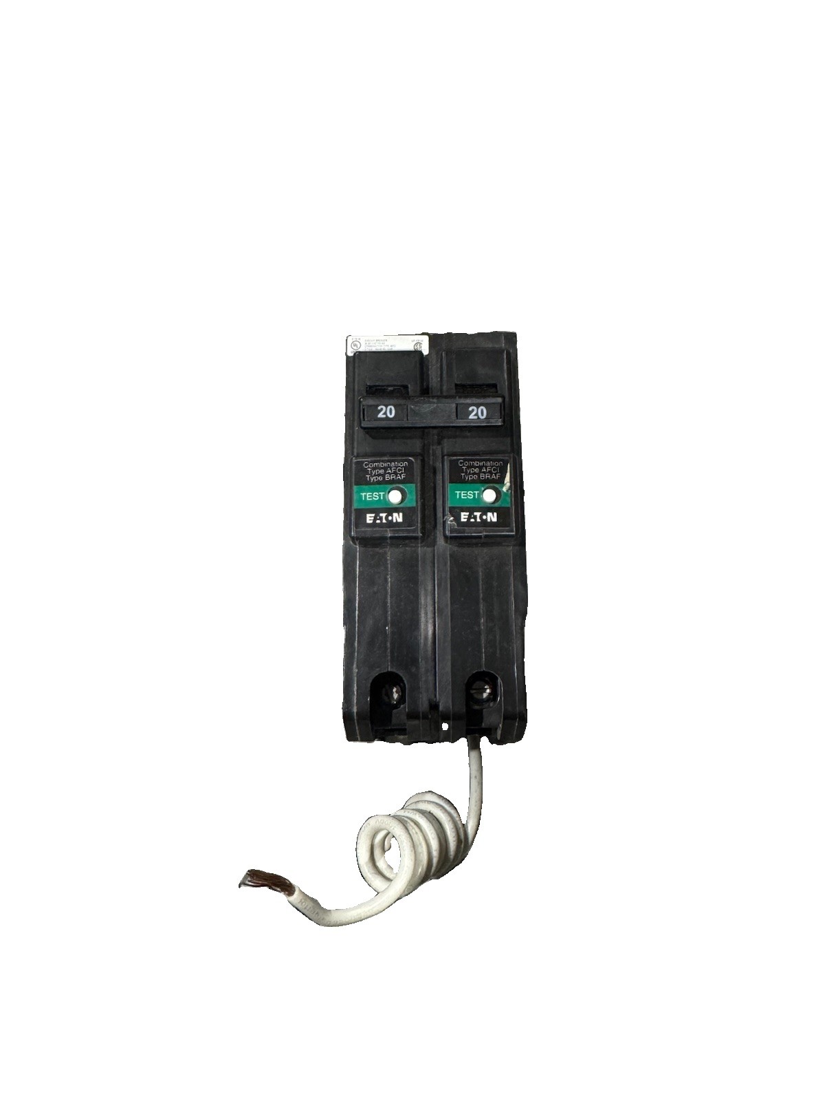 Eaton BRL220CAF 20A 2-Pole 120/240V AFCI Circuit Breaker Type BR