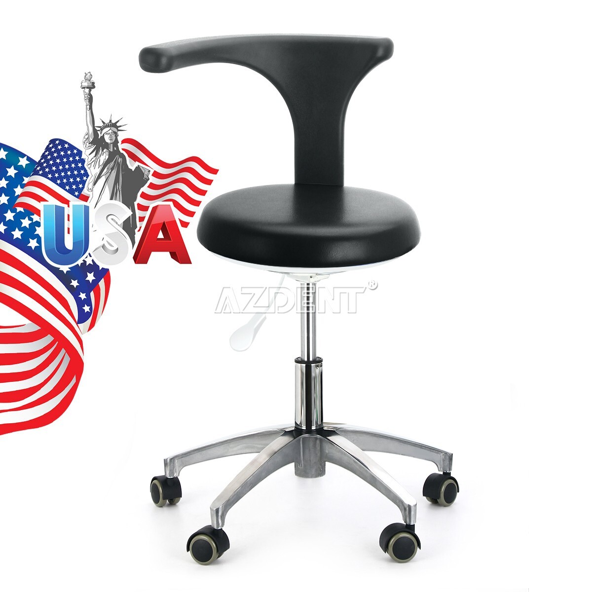 Silla móvil ajustable Dental dentista Doctor asistente taburepu cuero
