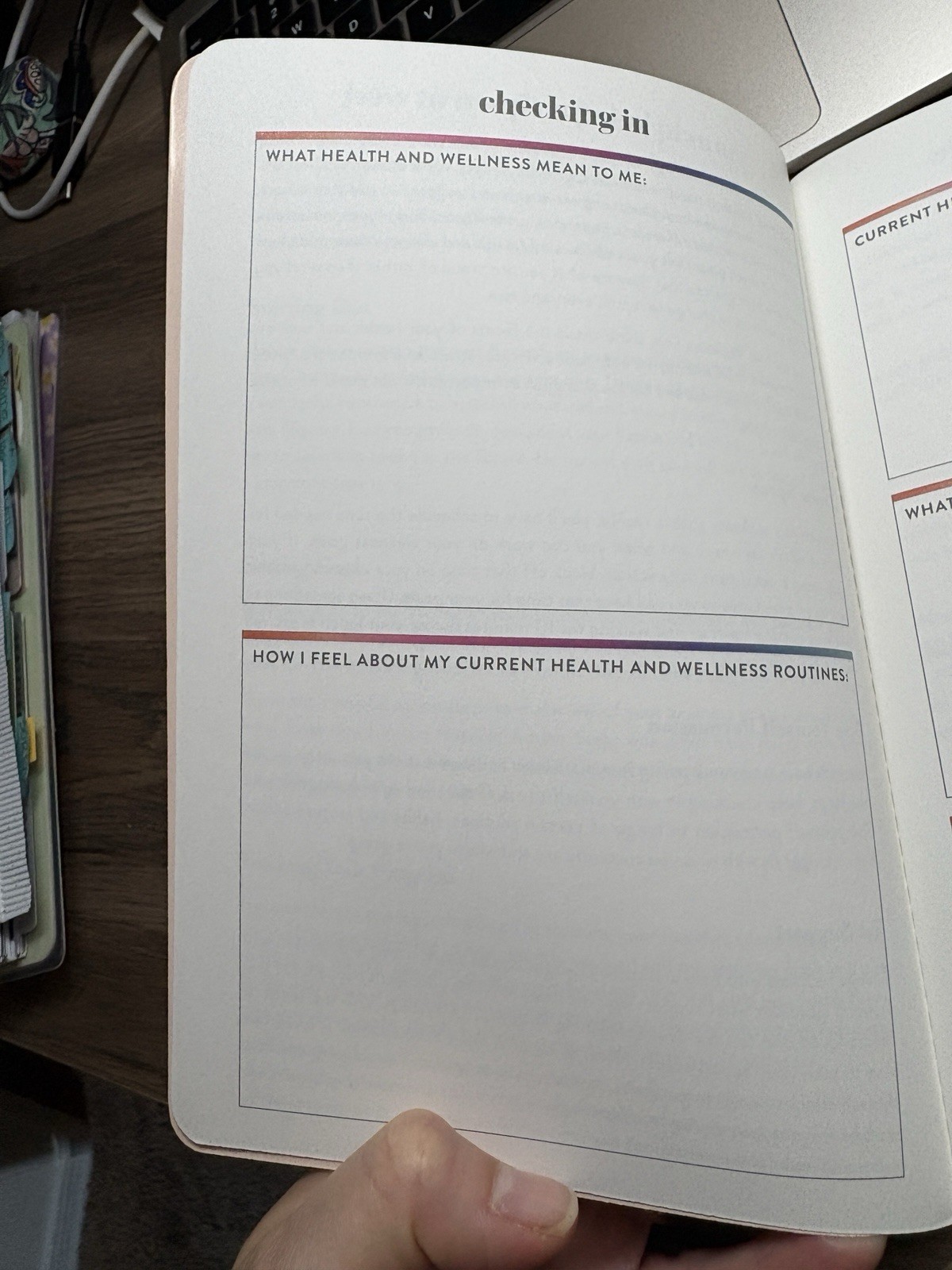 Erin Condren Wellness Log Journal Petite Planner Exercise Food Log Habit Track