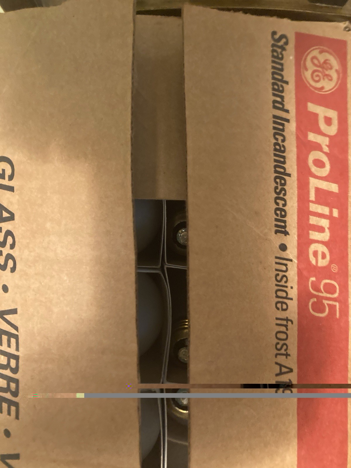 GE Proline 95 Incandescent Light Bulbs A19 95w 130V Open Full Case / Brand New