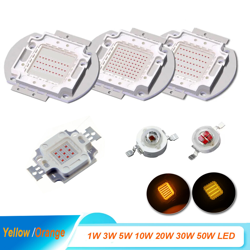 Yellow Orange High Power LED Bead Amber 3W 5W 10W 100W 595nm Emitter light Chip