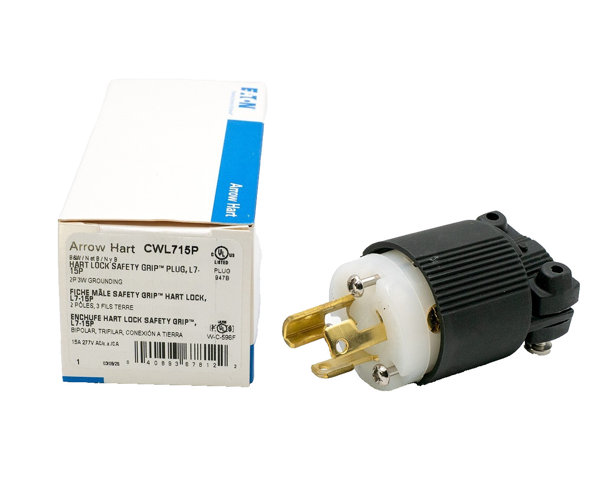 Eaton Arrow Hart CWL715P Locking Plug Twist Lock NEMA L7-15 L7-15P 15A 277V