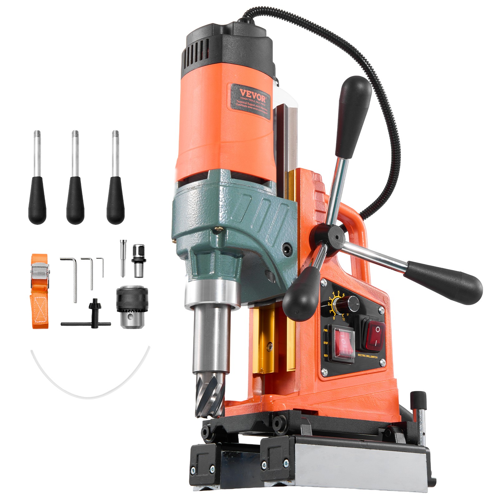 VEVOR Magnetic Drill Press Mag Drill Press 1400 W 0-750 RPM Adjustable Speed