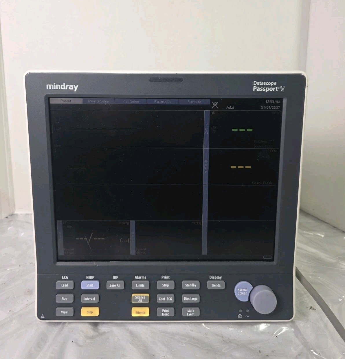 Mindray Datascope Passport V Patient Monitor 6100F-PA00217 ECG NIBP SpO2 Digital
